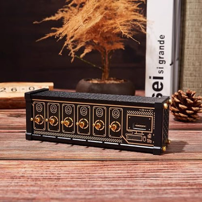 6 Ports USB Switcher, Cyberpunk USB Docking Station, with Independent Control Button, Voice Control Function, Data Transmission, for Phones, Tablets, and Gadgets