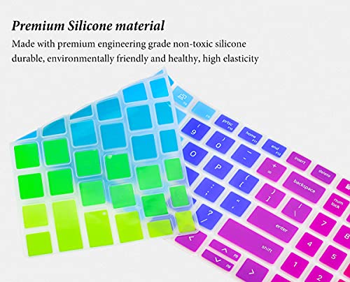 Keyboard Cover for 15.6" Dell 15 Laptop DC15250 DC15255/Inspiron 15 3511 3510 3525 5510 5515 5518,Dell Inspiron 16 & Inspiron 16 Plus 7610 16"/Latitude 3520/Dell Vostro 15 5000 5510 15.6" Skin-Rainbow - color: Rainbow, size: 15.6 Inch