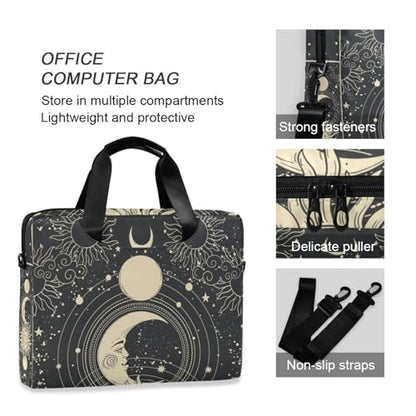 Goth Astrology Tarot Laptop Case 15.6 inch Computer Bag | Waterproof Laptop Briefcase Laptop Bag for Women & Men - color: Goth Astrology Tarot