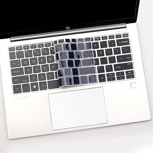 2-Pack Keyboard Cover for 2025-2022 HP EliteBook 830 835 840 845 1040 G9 G10 13.3 14 inch Laptop Accessories Keyboard Protective Skin (Not fit 830 840 845 1040 G8 G7 G6 G5 G4 G3)-Black+Clear - color: Black+Clear