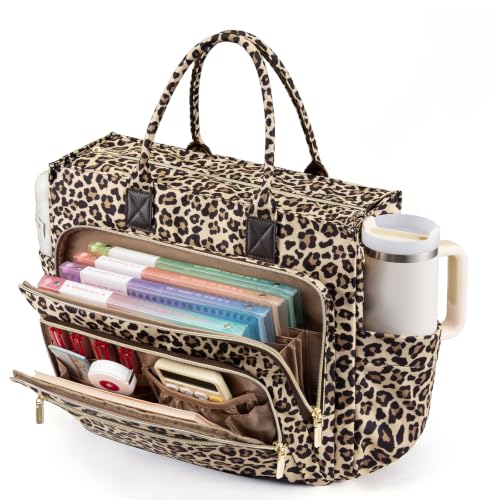 LOVEVOOK Work Tote Bags for Women,Laptop Teacher Bag With File Organizer | Large Cup Holder,Teacher Tote Bag,Nurse Bags,Multi-Pockets Professional Briefcase Business Purses Handbag - color: Leopard Print, size: 15.6 inch