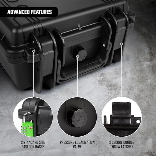 Durabox All Weather Hard Case 10 x 9 x 5” - TSA Approved Hard Shell Travel Case with Customizable Foam for Cameras, Lenses, Electronics and Other Gear - size: Small 10 x 9 x 5"