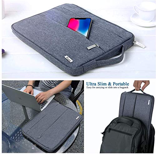Voova Laptop Sleeve Carrying Case 13 13.6 Inch Compatible with MacBook Air 13 M1/M2/M3/M4, MacBook Pro 13/14, IPad Pro 13, Waterproof Slim Computer Cover Bag, Dark Grey - color: Dark Grey, size: 12.6-13.6 Inch