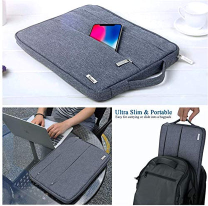 Voova Laptop Sleeve Carrying Case 13 13.6 Inch Compatible with MacBook Air 13 M1/M2/M3/M4, MacBook Pro 13/14, IPad Pro 13, Waterproof Slim Computer Cover Bag, Dark Grey - color: Dark Grey, size: 12.6-13.6 Inch