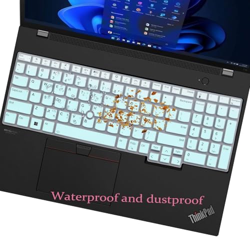 Keyboard Cover for Lenovo ThinkPad E16 L16 P16 P16v (Gen 2/Gen 1) / T16 P16s (Gen 3/Gen 2/Gen 1) 16 inch, Thinkpad L15 Gen 4/3 15.6 inch (Not Fit Thinkpad Z16,L15 Gen 2/1)-MintGreen - color: MGreen