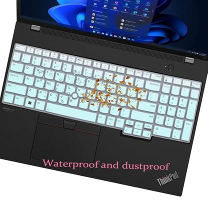 Keyboard Cover for Lenovo ThinkPad E16 L16 P16 P16v (Gen 2/Gen 1) / T16 P16s (Gen 3/Gen 2/Gen 1) 16 inch, Thinkpad L15 Gen 4/3 15.6 inch (Not Fit Thinkpad Z16,L15 Gen 2/1)-MintGreen - color: MGreen