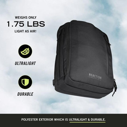 Kenneth Cole REACTION Parker 16" Polyester Tech Covertible Backpack/Briefcase, Black - size: 16"