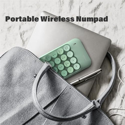 MOFII Wireless Number Pads, Colorful 2.4G Wireless 18 Keys Numeric Keypad Portable 10 Key Numpad for Financial Accounting, Laptop, PC, Computer, Notebook- Green Gradient - color: Green Gradient