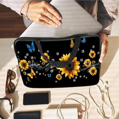14" 15" Laptop Handle Bag Computer Bag,14.2" 15.4 inch Pouch Holder Notebook Sleeve Cover Compatible for Dell,Lenovo,Toshiba HP, Asus Notebook Messenger Briefcase-A river of flowers - color: A River of Flowers
