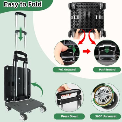 SIYNPAV 5-Wheeled Rolling Teacher Bag with Detachable Trolley, 15.6 Inch Laptop Sleeve & Accordion File Organizer, Large Capacity Teacher Tote with Cup Holder for School Office, Black