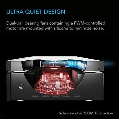 AC Infinity AIRCOM S8, Quiet Cooling Blower Fan System 17" Rear-Exhaust | Designed for Receivers, Amps, DVR, AV Cabinet Components - size: 17" Rear-Exhaust, style: Speed Controller