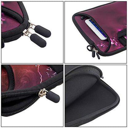 10 inches Messenger Bag Carrying Case Sleeve with Handle Accessory Pocket Fits 7 to 10-Inch Laptops/Notebook/ebooks/Kids tablet/Pad (7-10.2 inch, Flowers) - color: Flowers, size: 7-10.2 inch