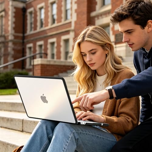 BlueSwan for MacBook Neo Case 13 Inch 2026, Model A3404 A18 Pro Chip | Anti-Crack Rugged TPU Bumper, Anti-Scratch Hard Shell Protective Cover for MacBook Neo 13" with Mac Neo Accessories - color: Frosted Clear