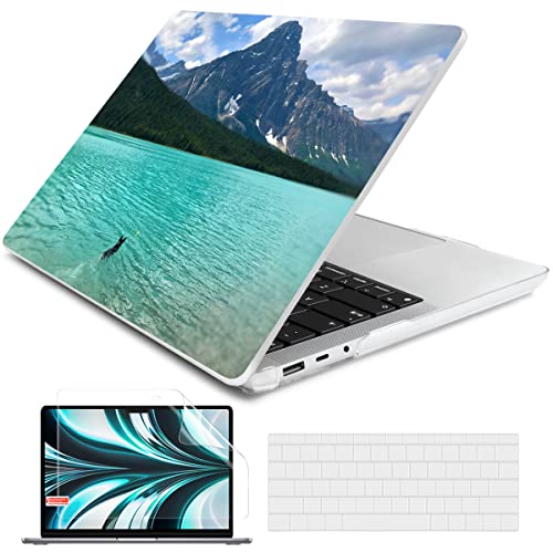 Batianda Case for 13.5" Microsoft Surface Laptop 5 4/3 with Metal Palm Rest Model 1951, Landscape Series Designed Protective Plastic Hardshell & Keyboard Cover & Screen Protector, High Mountain - color: High mountain, size: with Metal Palm Rest