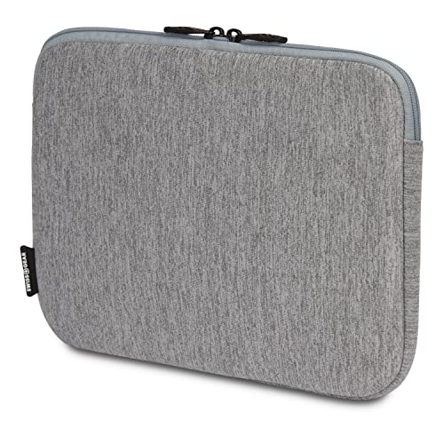 SwissGear Padded Zippered Laptop Sleeve, Micro-Twill Laptop Case with Zippered Front Compartment & Fleece Lining - color: Light Gray Heather, size: 13-Inch