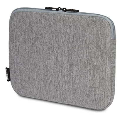 SwissGear Padded Zippered Laptop Sleeve, Micro-Twill Laptop Case with Zippered Front Compartment & Fleece Lining - color: Light Gray Heather, size: 13-Inch
