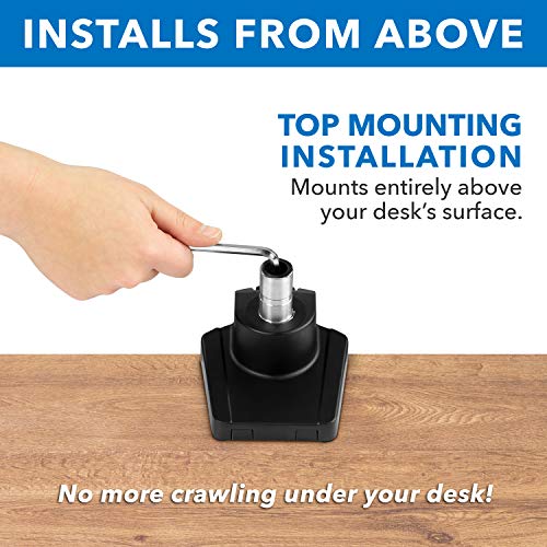 Mount-It! Single Monitor Arm Desk Mount for 24-32 Inch Computer Monitor, Full Motion Aluminum Mount, VESA 75x75 100x100, Holds up to 17.6 lbs, Cable Management, C-Clamp and Grommet Base, Black