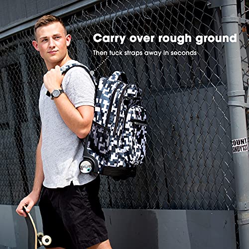 J World Sundance Laptop Rolling Backpack for Girls Boys. Roller Bookbag with Wheels, 20 Inch, Galaxy - color: Galaxy