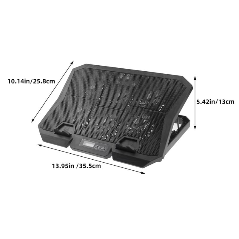 Laptop Cooling Pad with Quiet Fan Adjustable Height Laptop Stand Cooler for 13.97 Inch Portable Cooling Pad for Office and Gaming Use