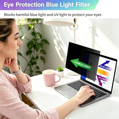 Magnetic privacy protection film & detachable, suitable for 16-inch MacBook | (For models 2021 - 2025, M1 to M4 series) Anti-blue light and anti-glare, 360-degree anti-peeping design | Privacy film - size: Mac Book Pro 16.2inch (2021-2024, M1,M2,M3,M4）