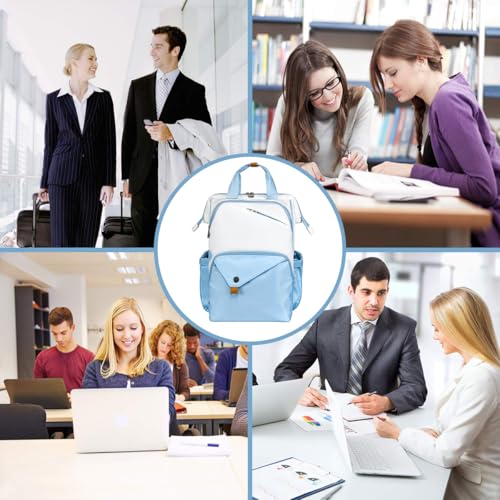 Hap Tim Travel Backpack Carry On Flight Approved, Laptop Backpack for School, Work Backpack Woman, White Blue（7651-WB） - color: White Blue