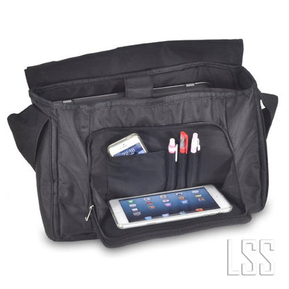LSS 15” 15.6 inch Laptop Padded Compartment Shoulder Messenger Bag, Carrying Case for 14" 15" 15.6" & Smaller Size Notebook - color: Purple Butterfly, size: 15 inch
