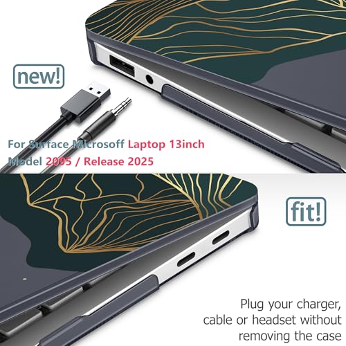 Mektron Printed Case for 2025 Microsoft Surface Laptop Windows 11 Copilot+ PC Surface Laptop 13 inch Touchscreen Display Cover Fits Model 2095, Abstract Mountain C112 - color: Abstract Mountain C112