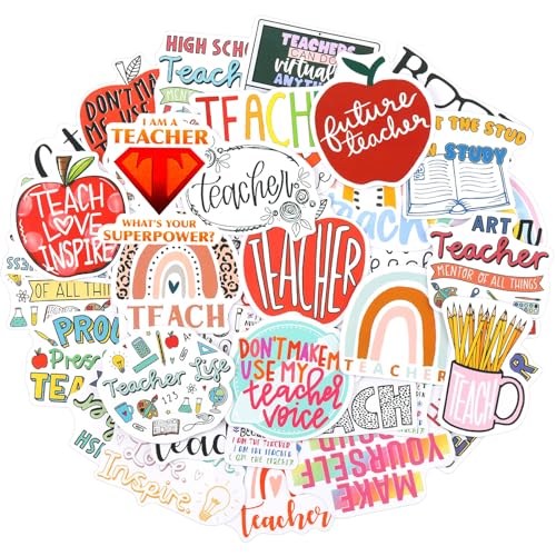 100 Pcs Back to School Waterproof Stickers Teacher Appreciation Gift Decals Laptop Inspirational Quotes Stickers for Water Bottle Scrapbook Journal