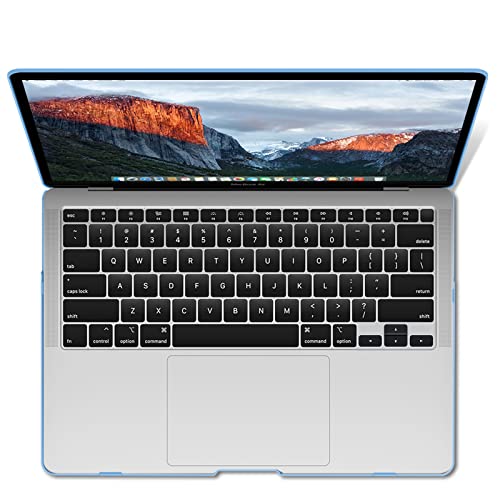 IBENZER Compatible with 2022 2021 2020 MacBook Air 13 inch case M1 A2337 A2179 A1932, Plastic Hard Shell Case for Mac Air 13 Retina Display with Touch ID, Airy Blue, MMA-T13ARBL A - color: Airy Blue
