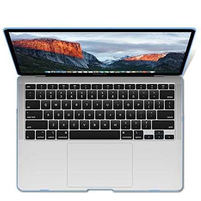 IBENZER Compatible with 2022 2021 2020 MacBook Air 13 inch case M1 A2337 A2179 A1932, Plastic Hard Shell Case for Mac Air 13 Retina Display with Touch ID, Airy Blue, MMA-T13ARBL A - color: Airy Blue