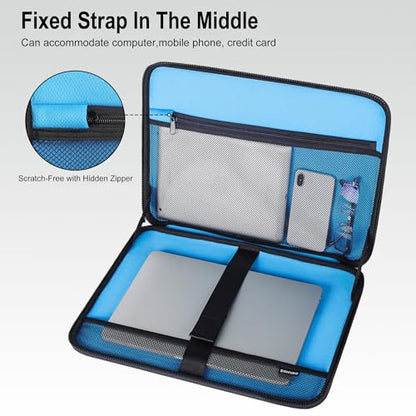 DOMISO 15.6-16 Inch Laptop Hard Case, Waterproof Shockproof Hard Shell Laptop Sleeve Protective Carrying Case with Retractable Handle for Macbook Pro/Lenovo IdeaPad Legion/HP ENVY/Dell XPS,Black - color: Black, size: 15 - 15.6 Inch