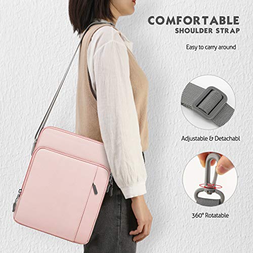 MoKo 13.3-14 Inch Laptop Sleeve Bag Carrying Case with Accessory Pocket | Fits MacBook Pro 14-inch M3/M2, MacBook Pro 13-inch M2/M1, MacBook Air 13.6-inch M2 and Surface Pro 9/8, Pink - color: Pink, size: 13.3-14 Inch