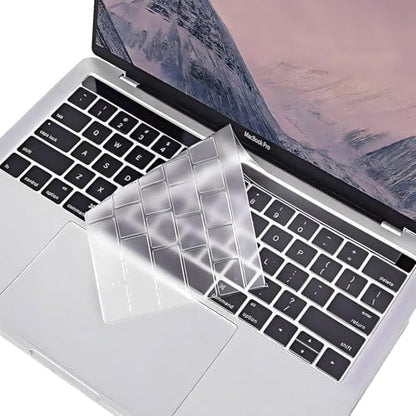 TPU Keyboard Cover Skin for MacBook Pro 13.3 15.4 inch A2159 A1990 | Clear Keyboard Protector with Macbook Touch Bar A1707 A1706 A1989