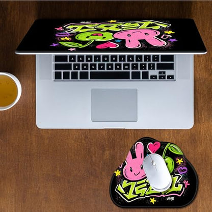 Laptop Skin Sticker Decal 15-15.6 Inch with Cute Mouse Pad, Universal Reusable Vinyl Sticker for 12.1 13 13.3 14 15.4 Inch Netbook and Notebook PC, Kawaii Graffiti - color: Kawaii Graffiti