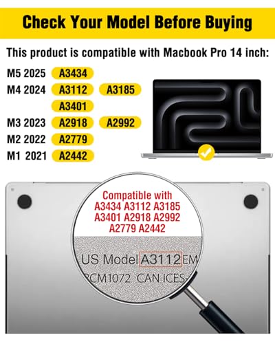 F FORITO Magnetic Privacy Screen Protector Compatible with MacBook Pro 14 inch (2025-2021, M5 M4 M3 M2 M1 Pro Max), Removable 360° Anti Peeping Anti Blue Light Anti Glare Laptop Privacy Screen Shield - size: for Mac Pro 14.2" (2021-2024, M1,M2,M3,M4)