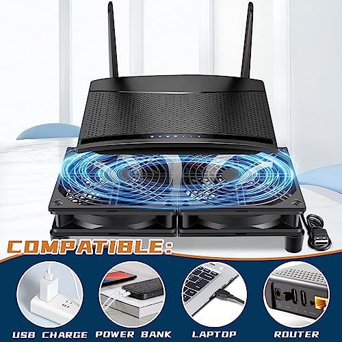 240mm Computer Pc Case 5V USB Powered Fan with Variable Speed Controller for Router WiFi Modem Cabinet Xbox DVR PlayStation Receiver Cooling - style: 2 x 120mm