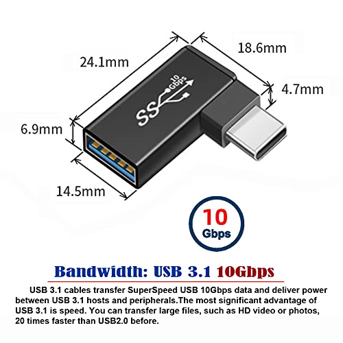 USB-C Type-C to USB 3.0 Female OTG Adapter Right Angled 90 Degree for Laptop Cell Phone - style: Right Angled