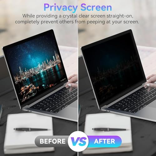 Laptop Privacy Screen 15.6 Inch, Removable 16:9 Aspect Privacy Filter Screen Protector for 15.6 Inch Laptop, Anti Peeping