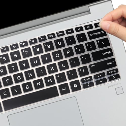 Keyboard Cover for HP ProBook 440 G11 14 inch Laptop & HP ProBook 445 G11 14-inch Laptop Accessories Keyboard Protective Cover Skin (NOT Fit ProBook440 445 G10/G9/G8/G7/G6/G5)-Black - color: Black