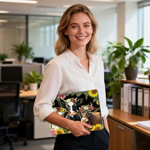 Universal Laptop Skin Sticker Decal for 11.6”12" 13" 13.3" 14" 15" 15.4" 15.6" Reusable Waterproof Scratch-Scratch Resistant Protective Vinyl Laptop Notebook Skin Stickers - Cows Flower - color: Cows Flower