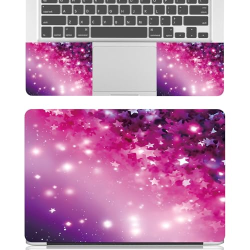 Universal Laptop Skin Sticker Decal for 11.6”12" 13" 13.3" 14" 15" 15.4" 15.6" Reusable Waterproof Scratch-Scratch Resistant Protective Vinyl Laptop Notebook Skin Stickers - Pink Stars and Glitter - color: Pink Stars and Glitter