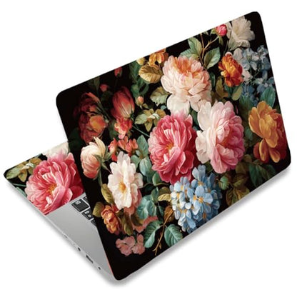 SSUPERDANT Laptop Skin Sticker Vintage Flower Laptop Decals Personalized Universal Notebook Computer Wrap Vinyl Skin Stickers Cover Art Decal Removable 12-15.6 Inch Scratch-Resistant Gifts Pink Green