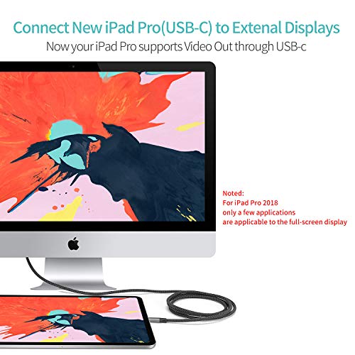 USB C to Mini DisplayPort, 6Ft 4K@60Hz Thunderbolt 3 to Mini Displayport Cable Compatible for iPhone 15/16/17 Series, M2-M4 MacBook Pro, Surface Book 2, Galaxy S20-S25, Steam Deck and Rog Ally