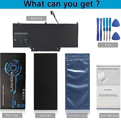 DGGGT Laptop Battery Compatible with Dell XPS 11 XPS11D-1308T XPS11D-1508T XPS11R-1508T Series GF5CV 7.4V 40Wh 4-Cell - style: DGGGT