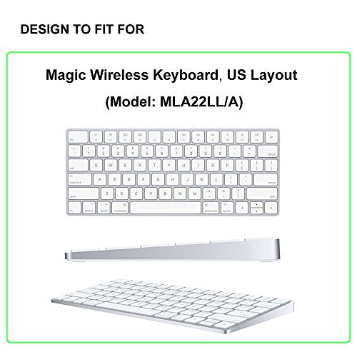 ProElife Ultra Thin Silicone Keyboard Protector Cover Skin for Apple Magic Keyboard & Magic Keyboard 2 (U.S Version, Model: MLA22L/A-A1644, Without Numeric Keypad) (Ombre Blue) - color: Ombre Blue