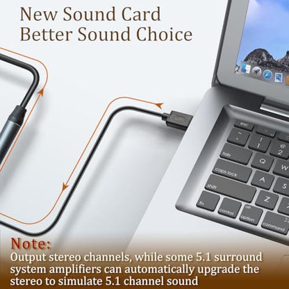 USB to Optical Audio Adapter, One Way Audio Converter Audio Signal from USB to SPDIF ONLY Compatible with Windows Mac Laptop PC, Not for TV, Not Support 5.1 Channel - color: Yellow