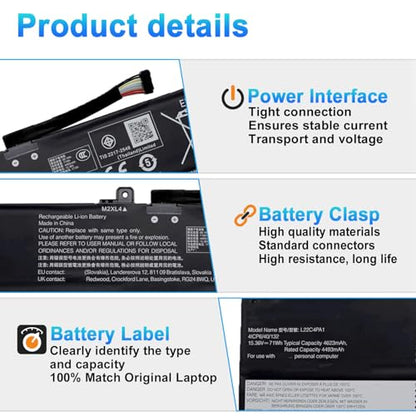 L22C4PA1 L22M4PA1 SB11K38965 Battery Replacement for Lenovo Yoga 7 14ARP8 14IRL8 16IRL8 16ARP8 Yoga 7 2-in-1 14IML9 14AHP9 16IML9 16AHP9 Series L22D4PA1 71Wh 4623mAh 4-Cell - size: 10.63*3.54*0.39inch L22C4PA1