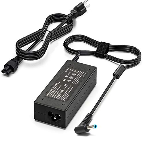 Always-On Safe, 45W Blue Tip Charger for HP Laptop Model 14 | Zero-heat 45W blue tip charger. Prevents overcharging 24/7. Fits HP laptop model 14 series: 14-dq, 14-dk, 14-cf, 14-ak, 14m.