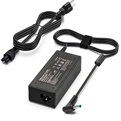 Always-On Safe, 45W Blue Tip Charger for HP Laptop Model 14 | Zero-heat 45W blue tip charger. Prevents overcharging 24/7. Fits HP laptop model 14 series: 14-dq, 14-dk, 14-cf, 14-ak, 14m.