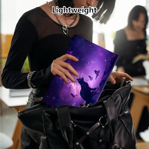 Laptop Skin Sticker Decal 15.6 Inch,12 13 13.3 14 15 15.6 in Laptop Netbook Skins for Notebook,Art Decal Removable Waterproof Scratch Resistant,Universal Vinyl Cover,Purple Galaxy Cat - color: Purple Galaxy Cat